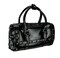 Black Studded Double Skull Satchel Handbag